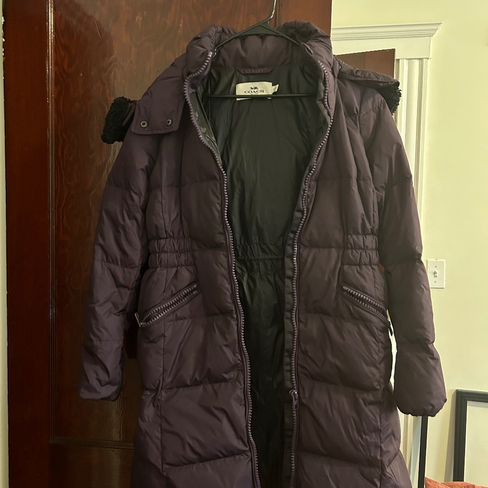 Coach Purple Down Coat